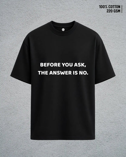 The Answer Is No