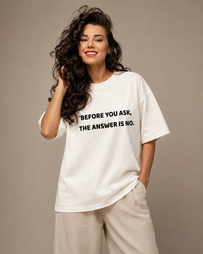 The Answer Is No
